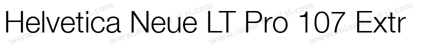 Helvetica Neue LT Pro 107 Extra字体转换